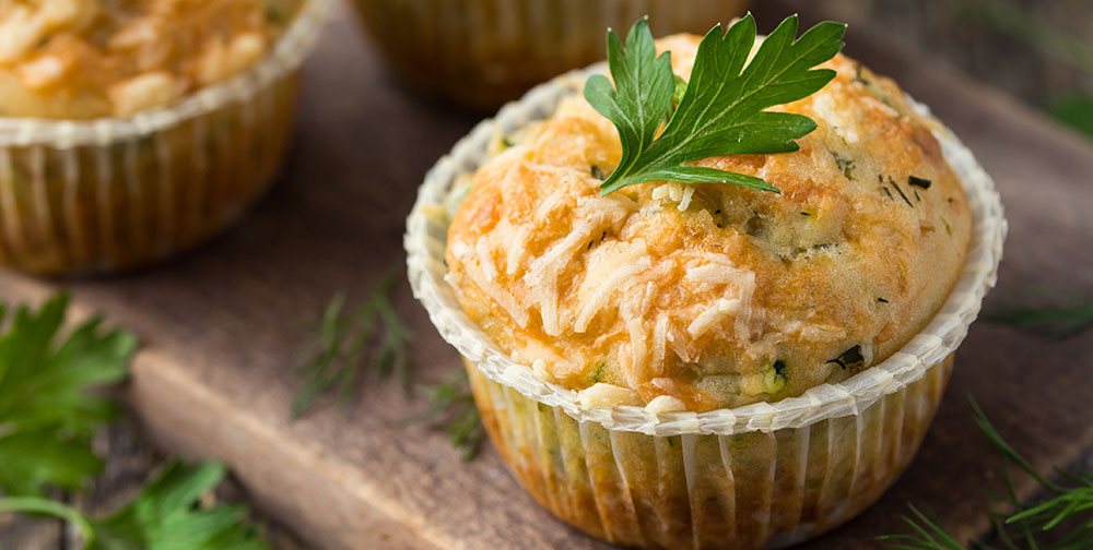 Muffin di ricotta e zucchine