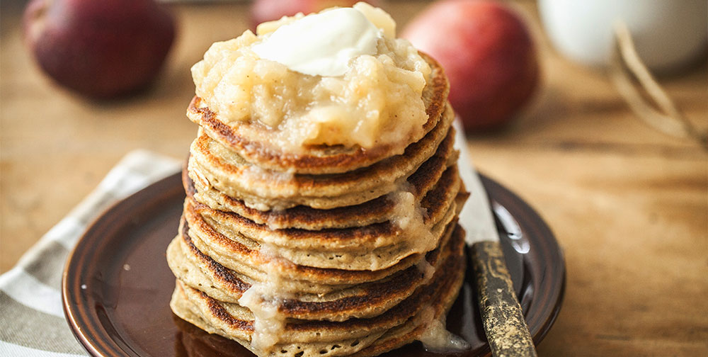 Pancake di mele e fiocchi d’avena