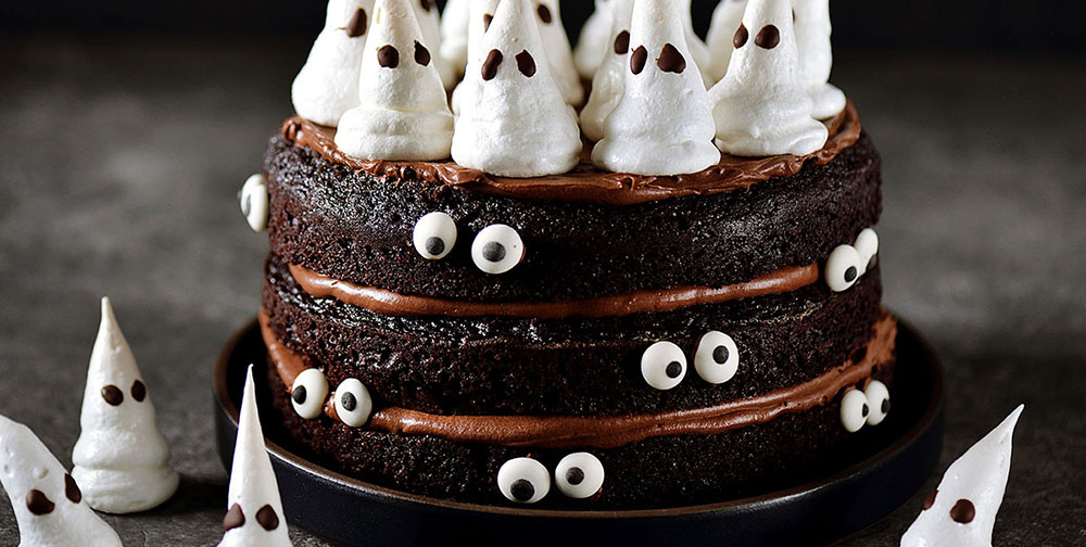 MARRONE – Torta Halloween ai due cioccolati