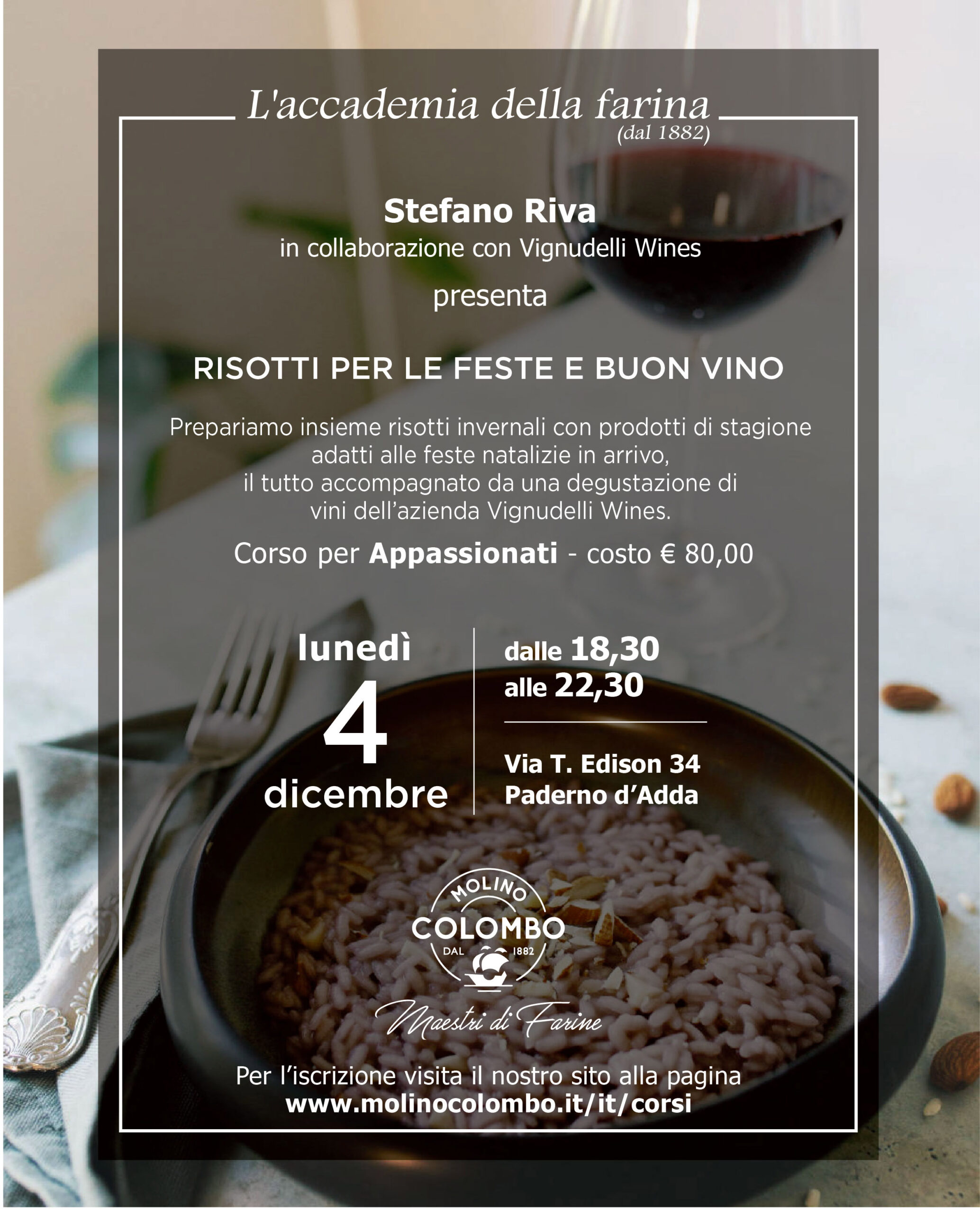 Risotti per le feste e buon vino – 2a serata