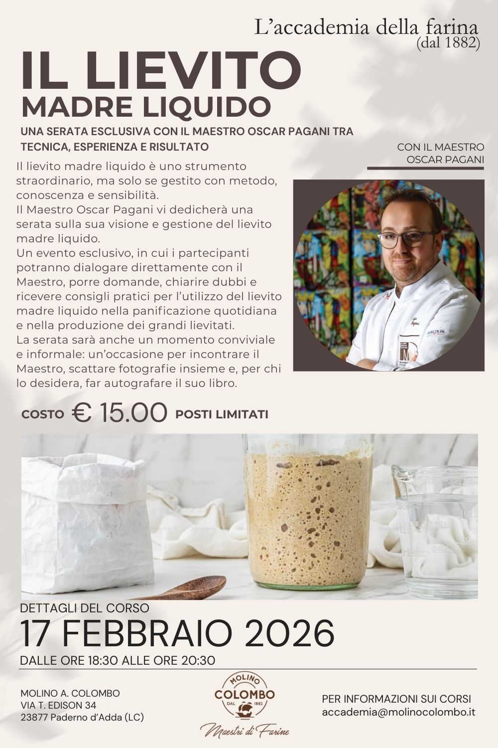 Il lievito madre liquido con Oscar Pagani