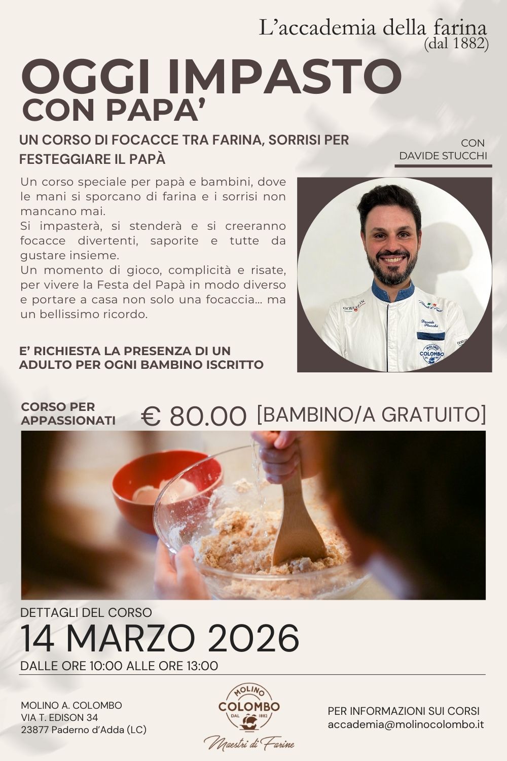 Oggi impasto con papà