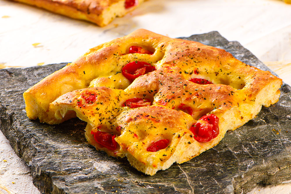 Focaccia con farina biologica